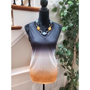 SHEIN Women's Multicolor Polyester V-Neck Sleeveless Casual Top Shirt Size Large